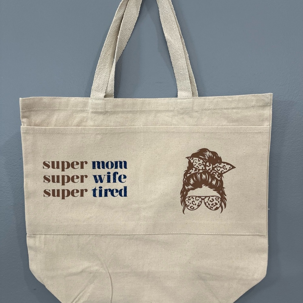 Canvas Tote Bag with Fun Graphic
